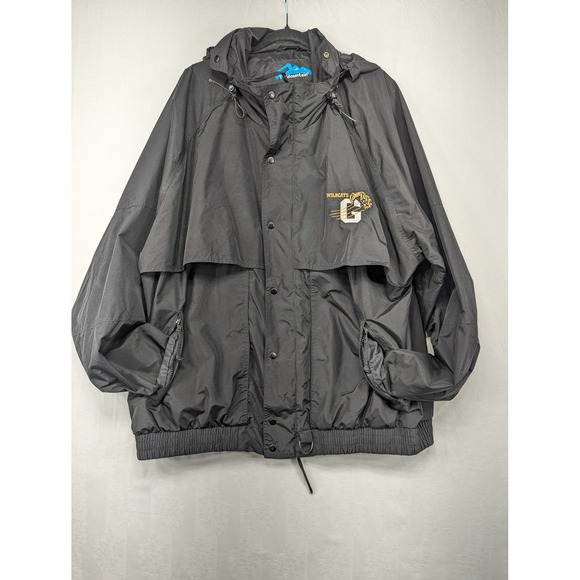 High School Wildcats 2XL Tall Hooded Rain Windbreaker Jacket Black - Picture 1 of 9